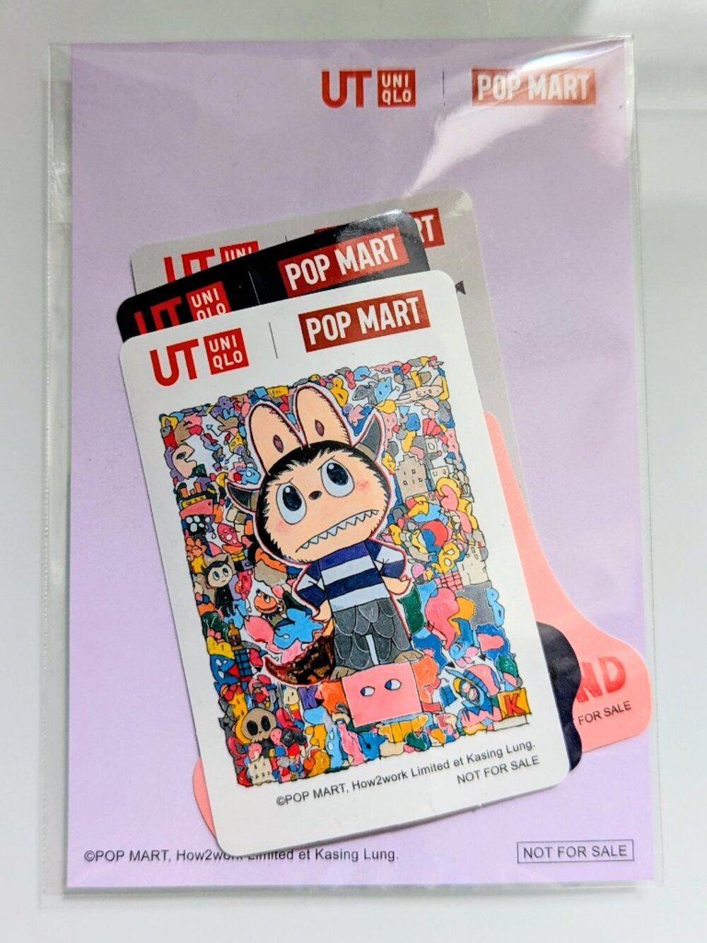 POP MART × UNIQLO UT The Monsters Labubu Sticker Set of 5 | Brand New